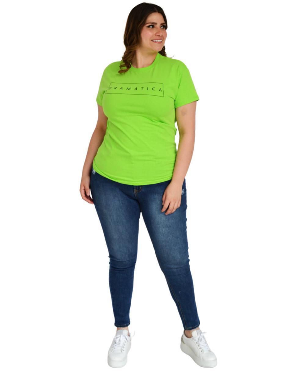 Playera manga corta cuello redondo para mujer 5
