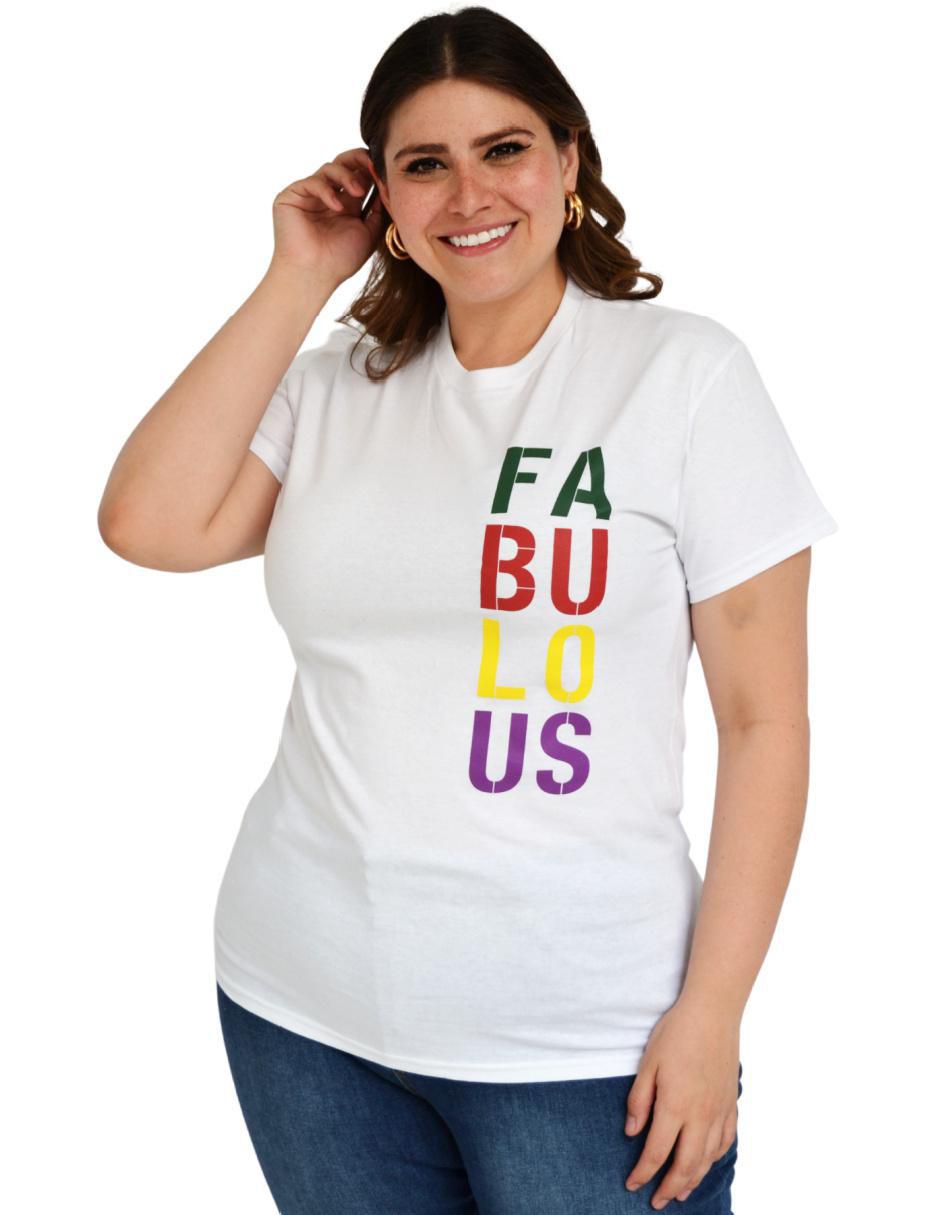 Playera manga corta cuello redondo para mujer
