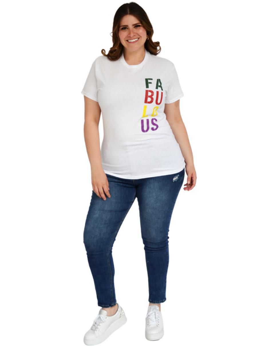 Playera manga corta cuello redondo para mujer 5