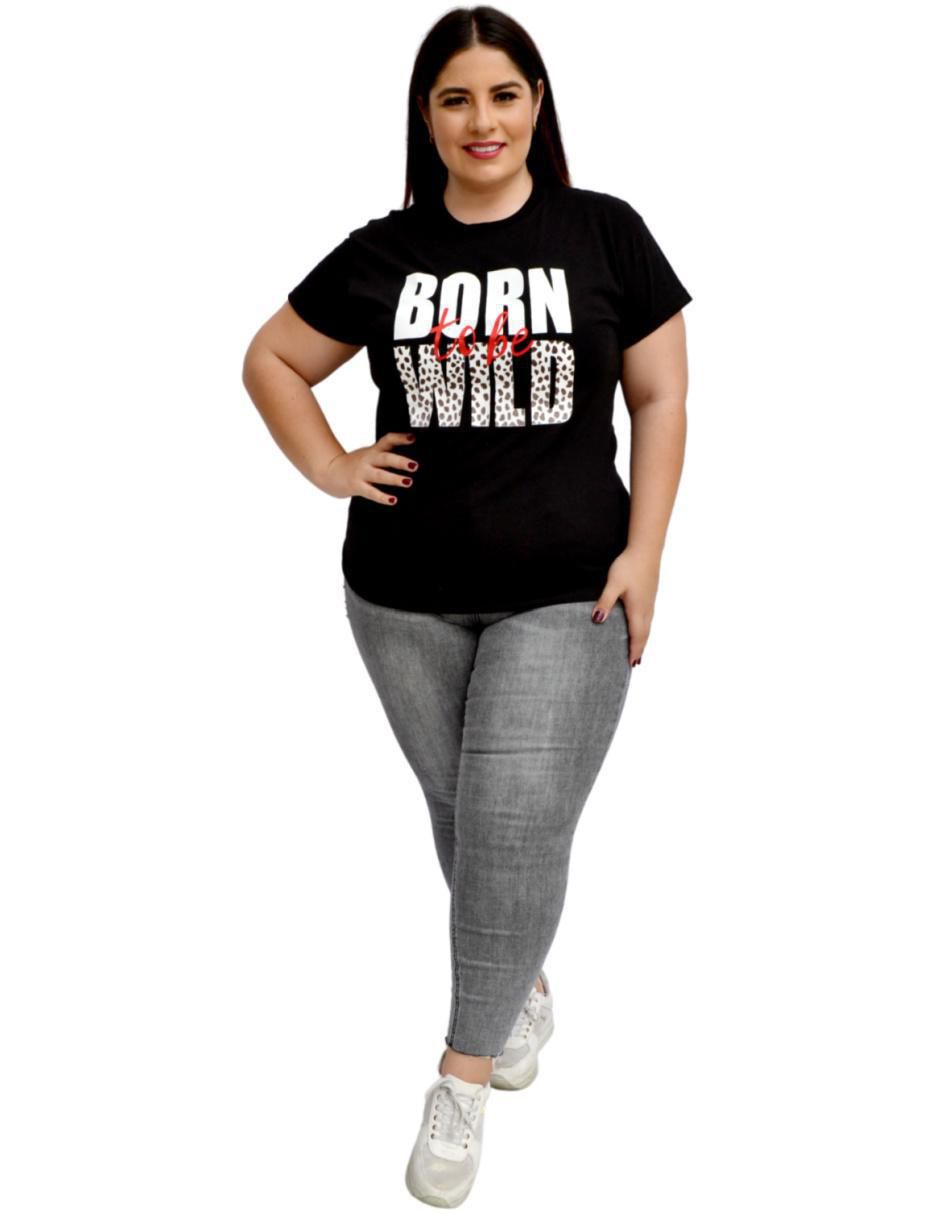 Playera manga corta cuello redondo para mujer 3