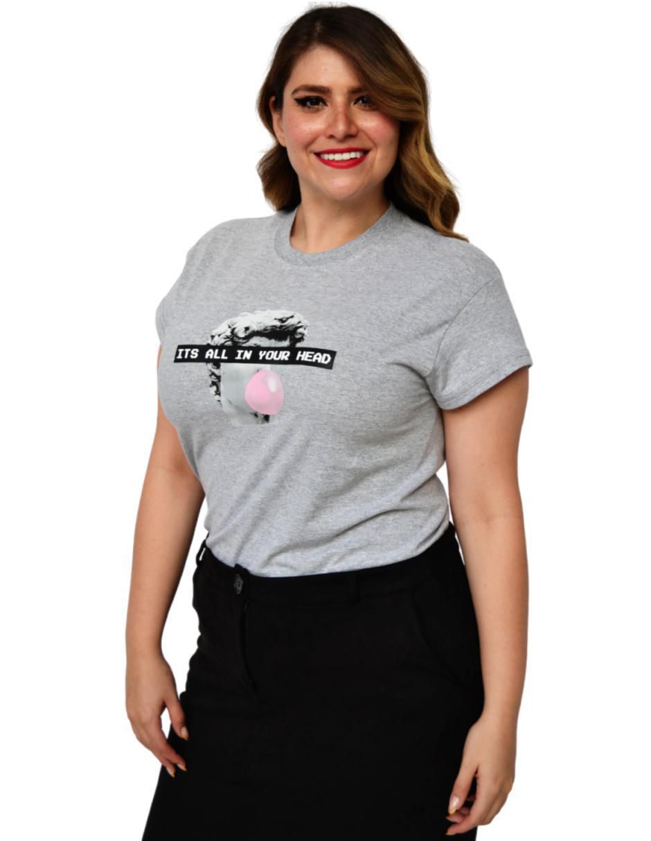 Playera manga corta cuello redondo para mujer 2