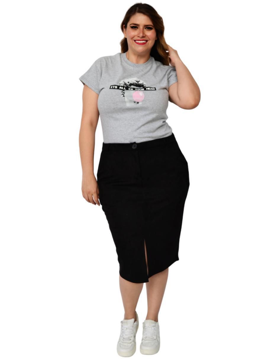 Playera manga corta cuello redondo para mujer 5