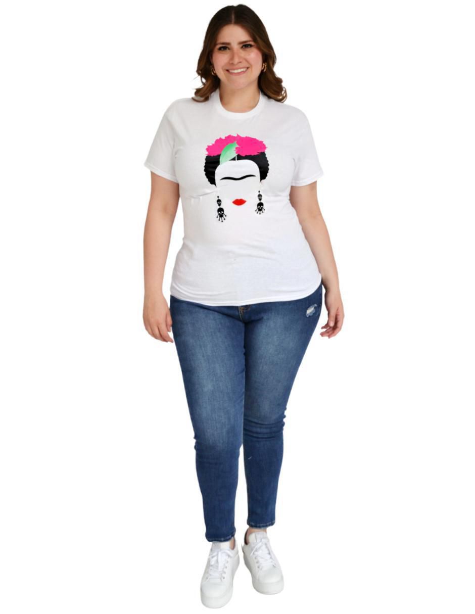 Playera manga corta cuello redondo para mujer 3