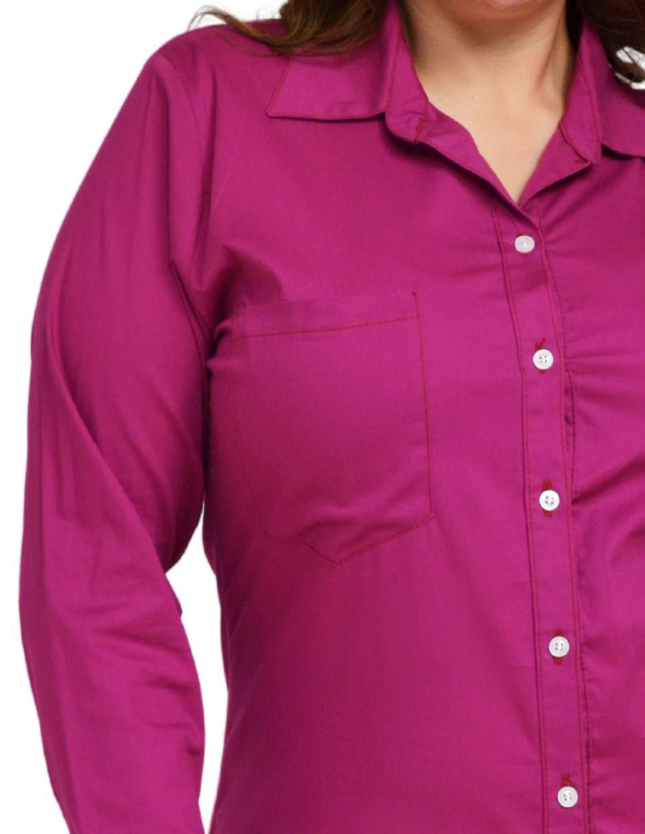 Blusa camisera manga larga para mujer 4