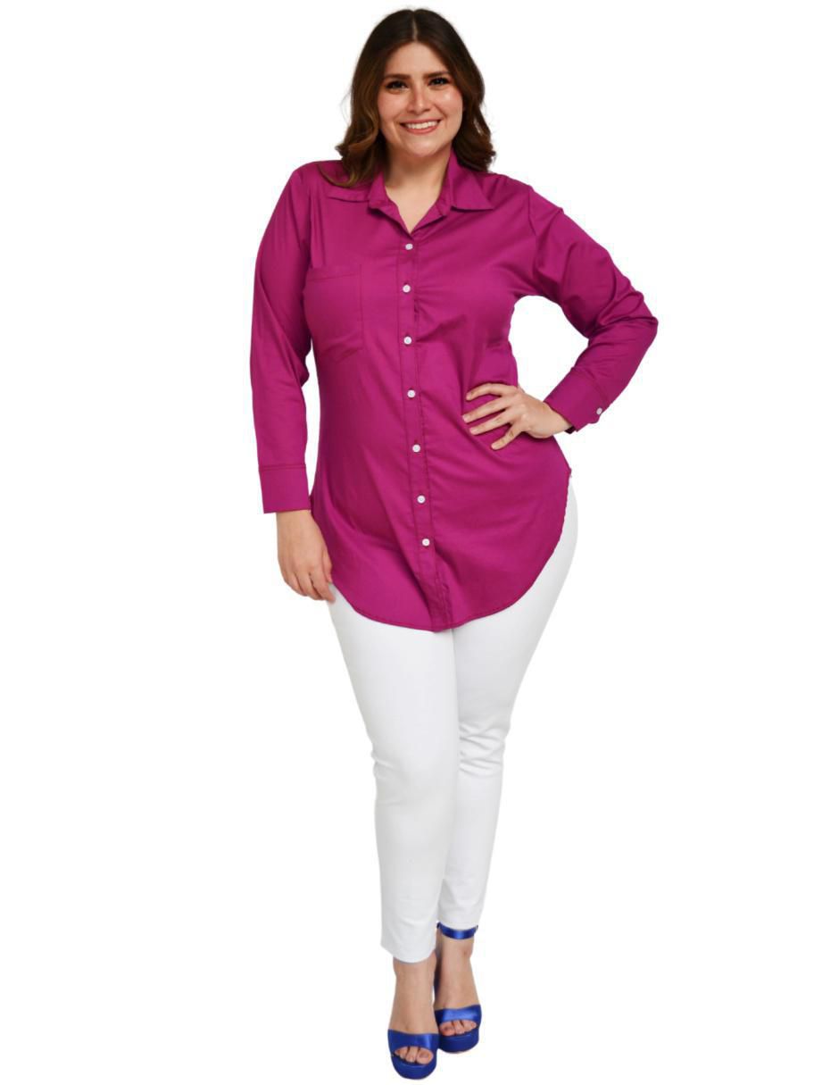Blusa camisera manga larga para mujer 5