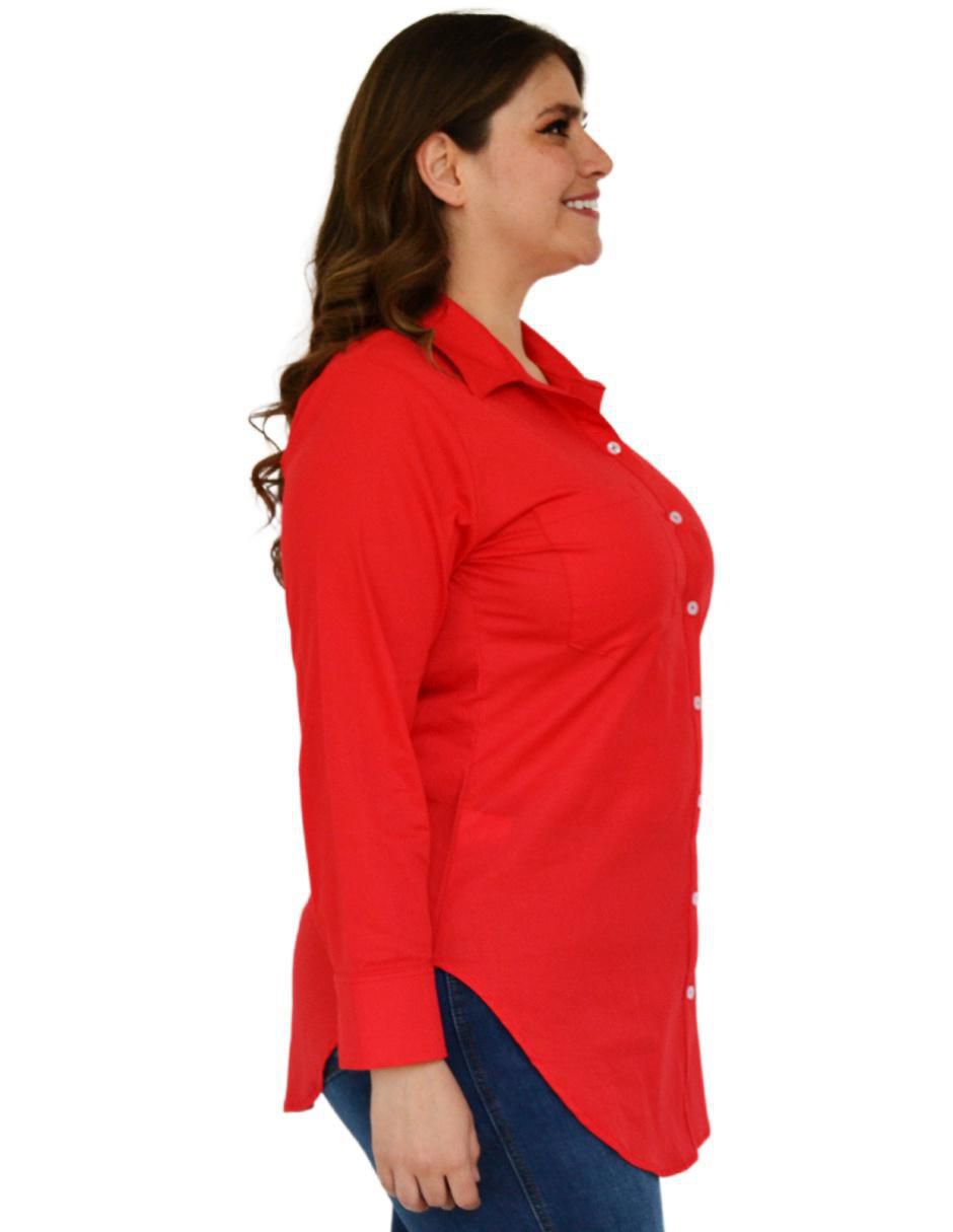 Blusa camisera manga larga para mujer 2