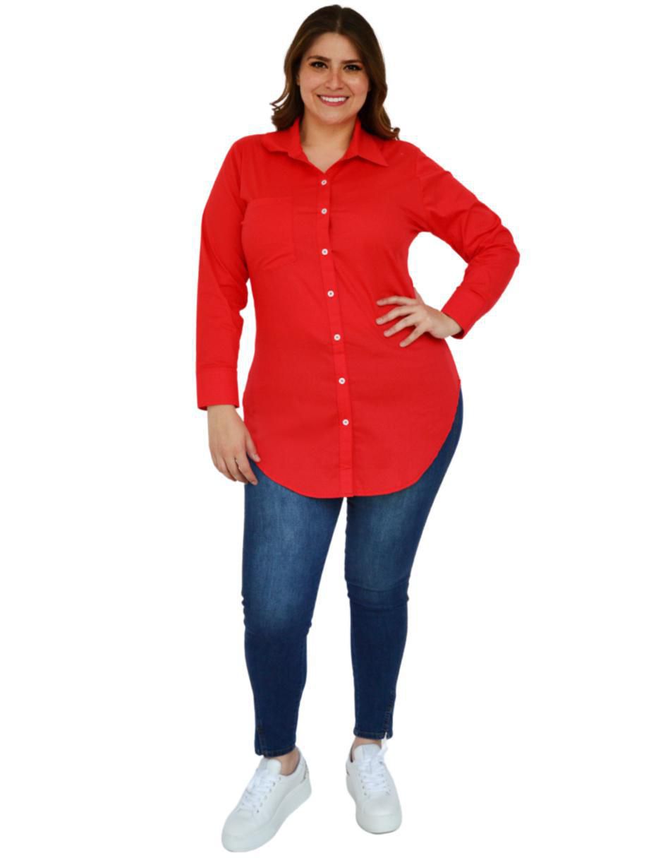 Blusa camisera manga larga para mujer 5