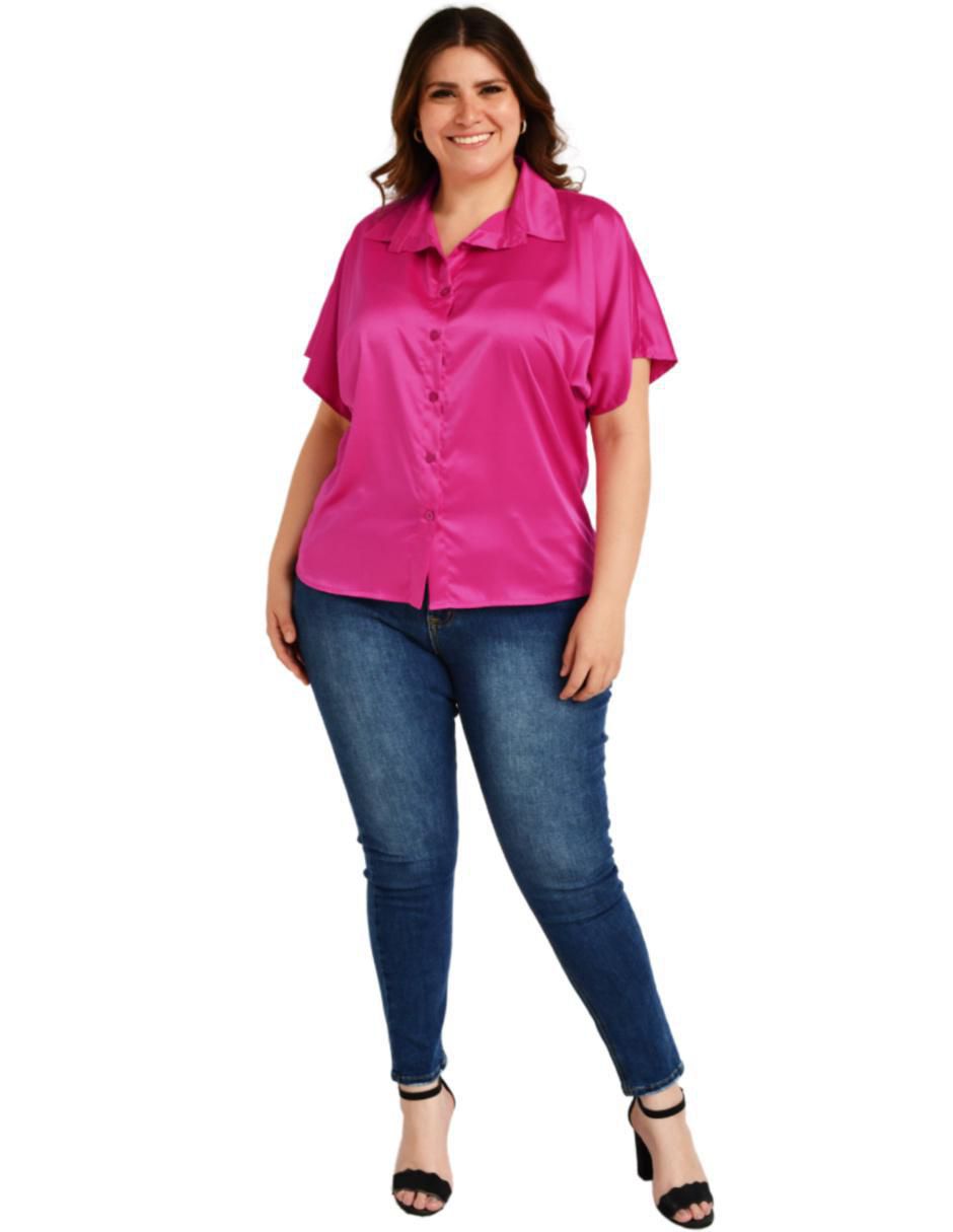 Blusa camisera manga corta para mujer 5