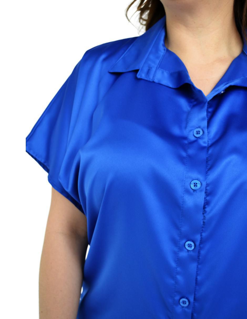 Blusa camisera manga corta para mujer 4