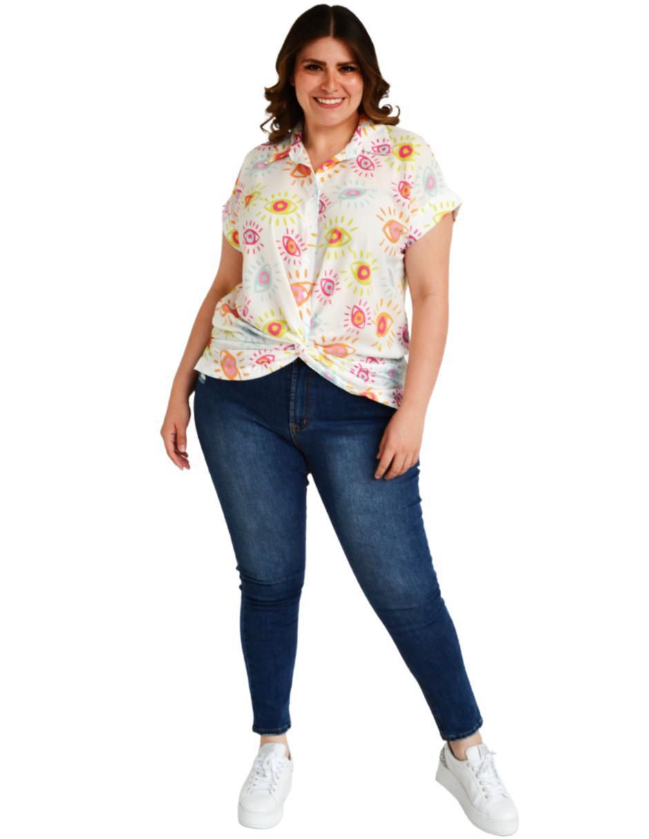 Blusa Roman Fashion manga corta para mujer 5