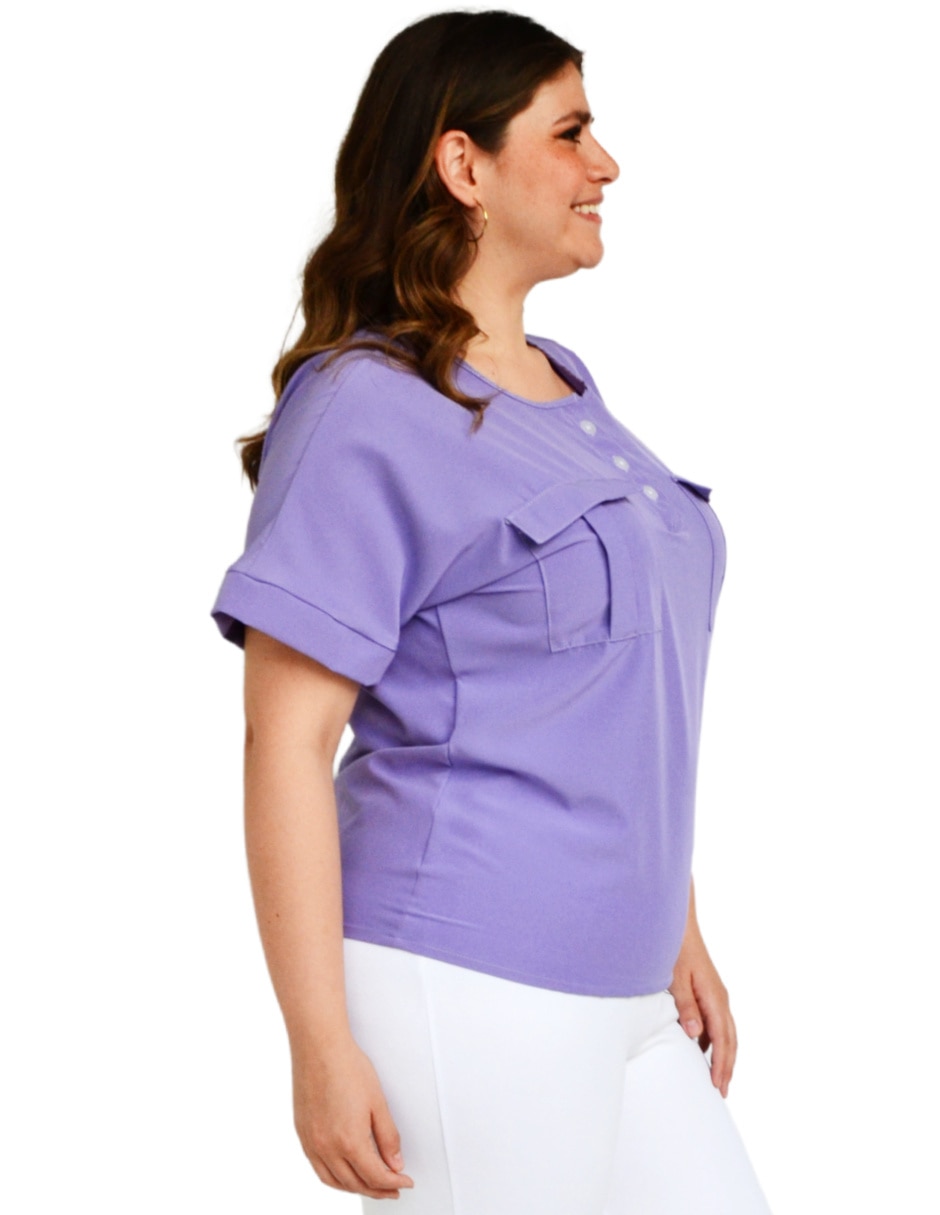 Blusa manga corta para mujer 2
