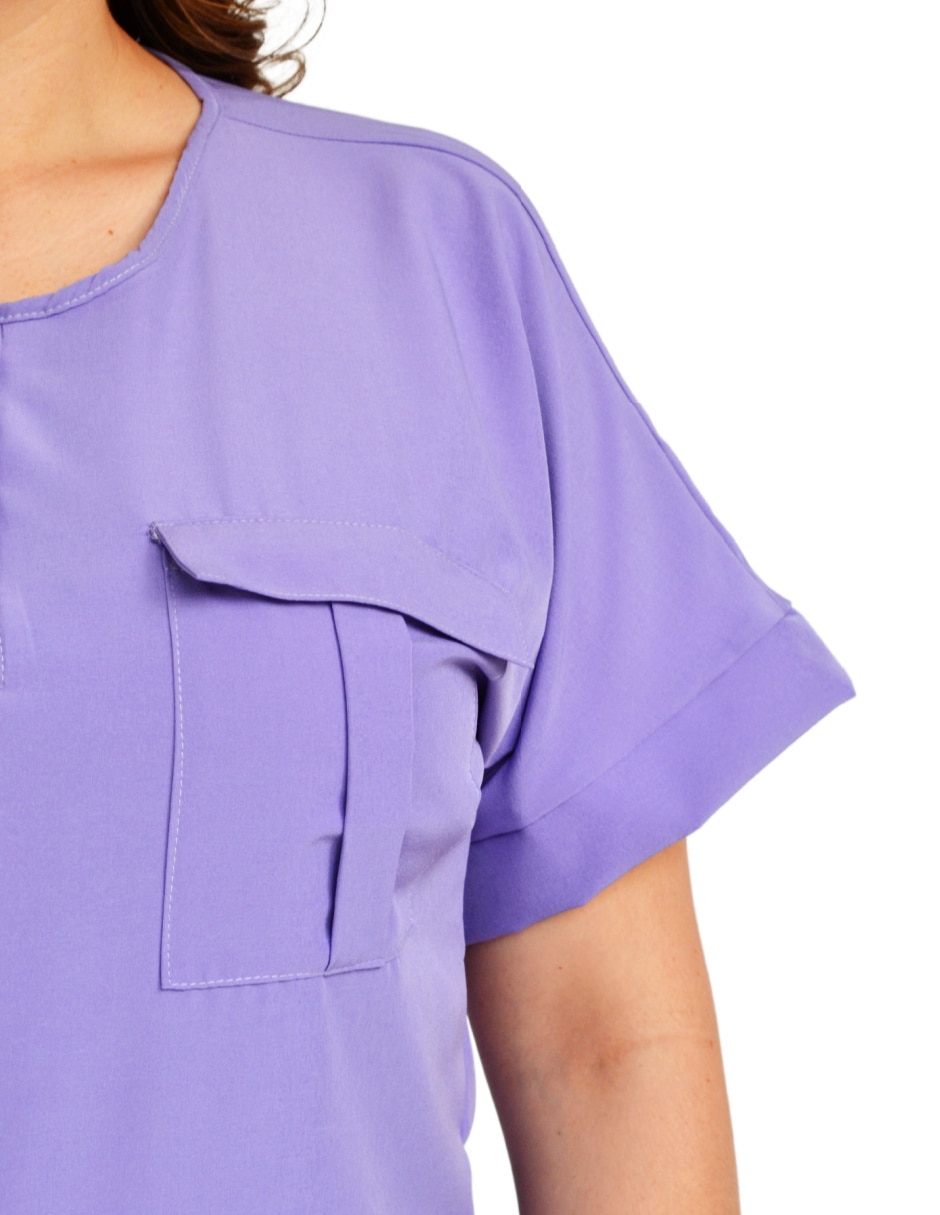 Blusa manga corta para mujer 4