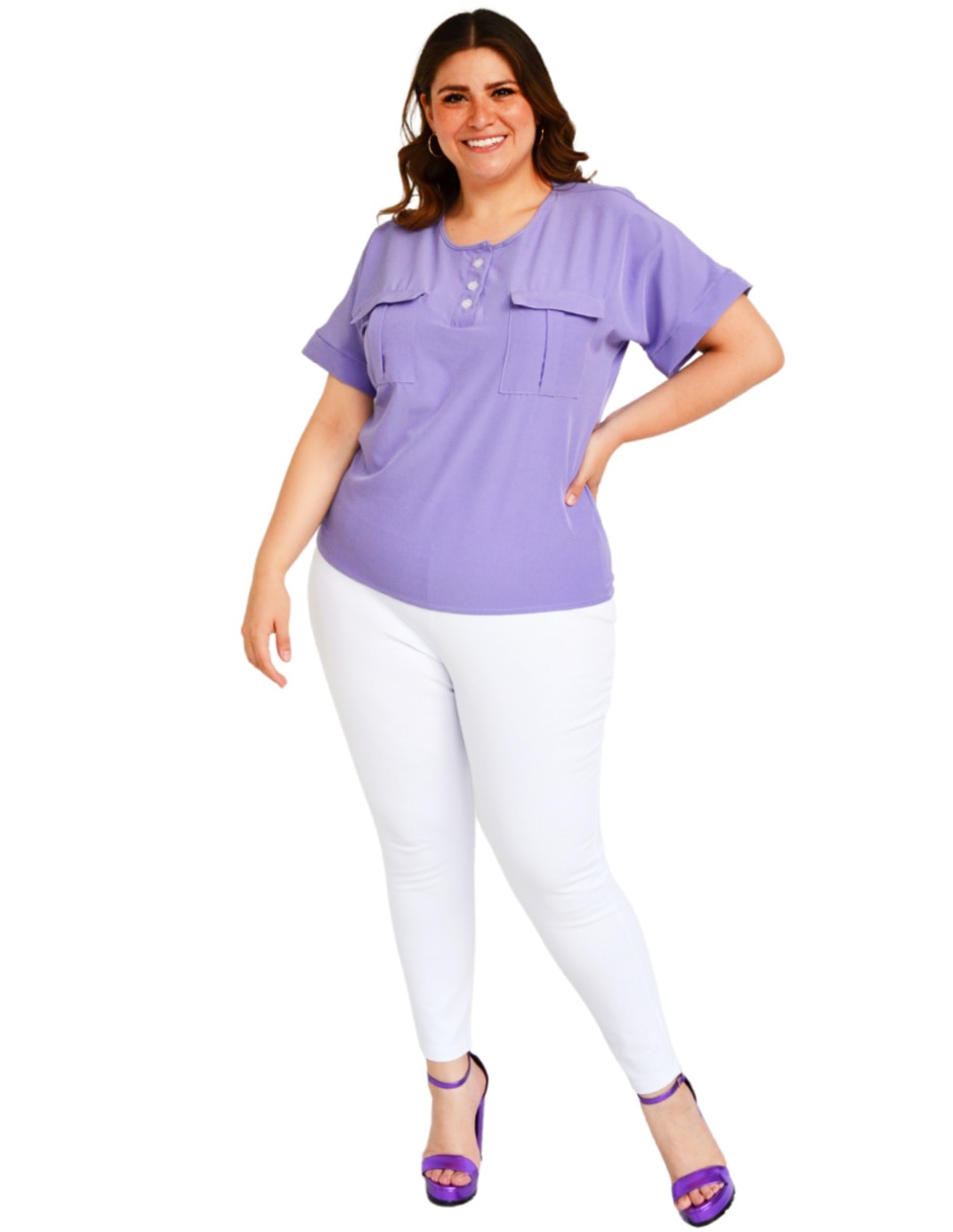 Blusa manga corta para mujer 5