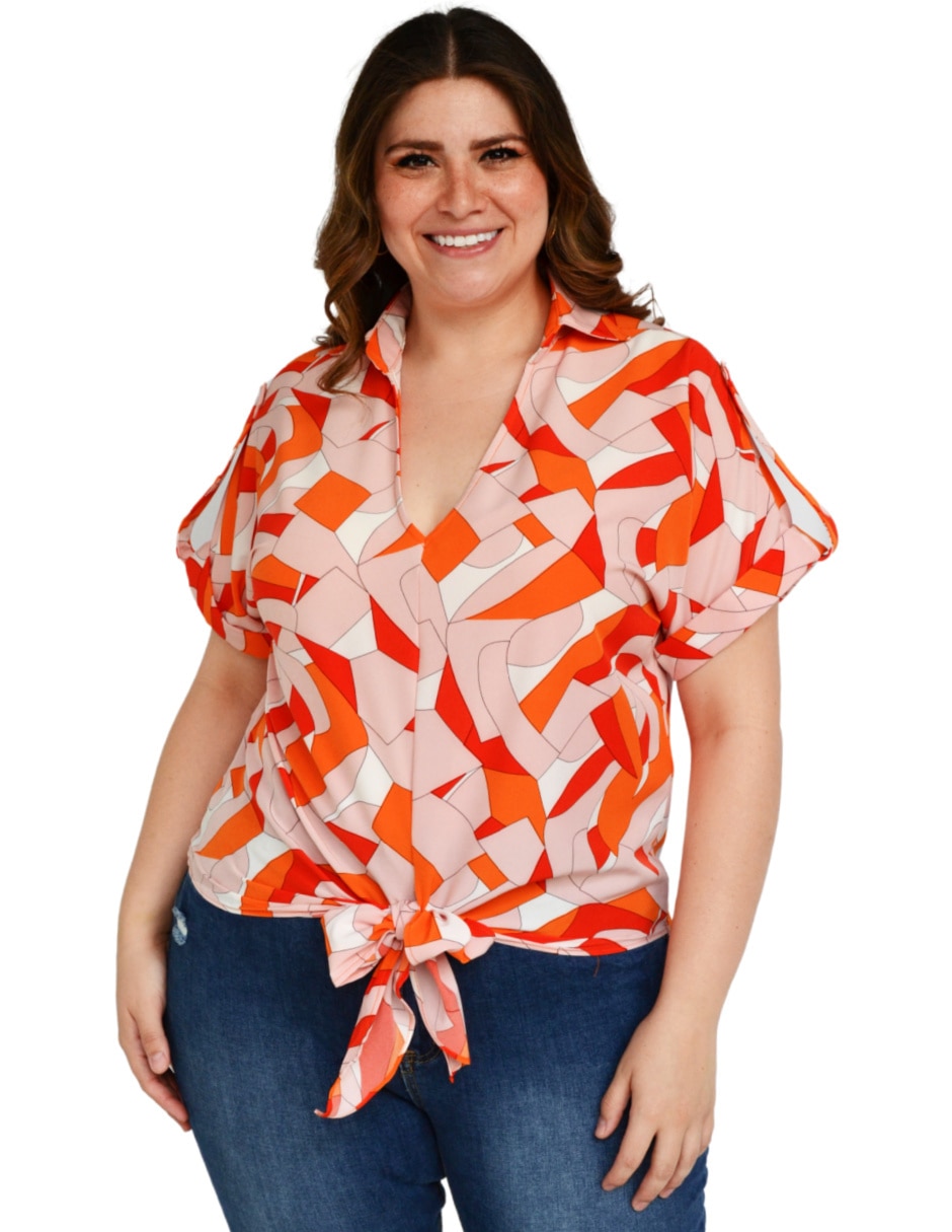 Blusa manga corta para mujer