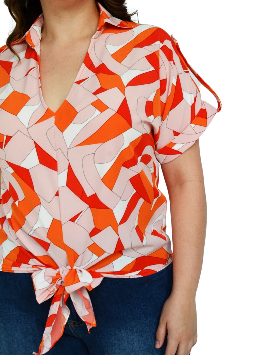 Blusa manga corta para mujer 4