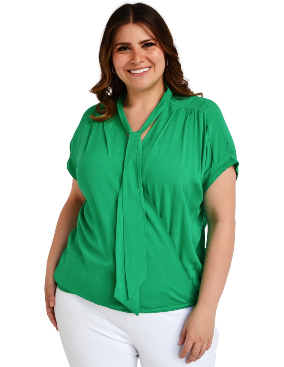 Blusa manga corta para mujer