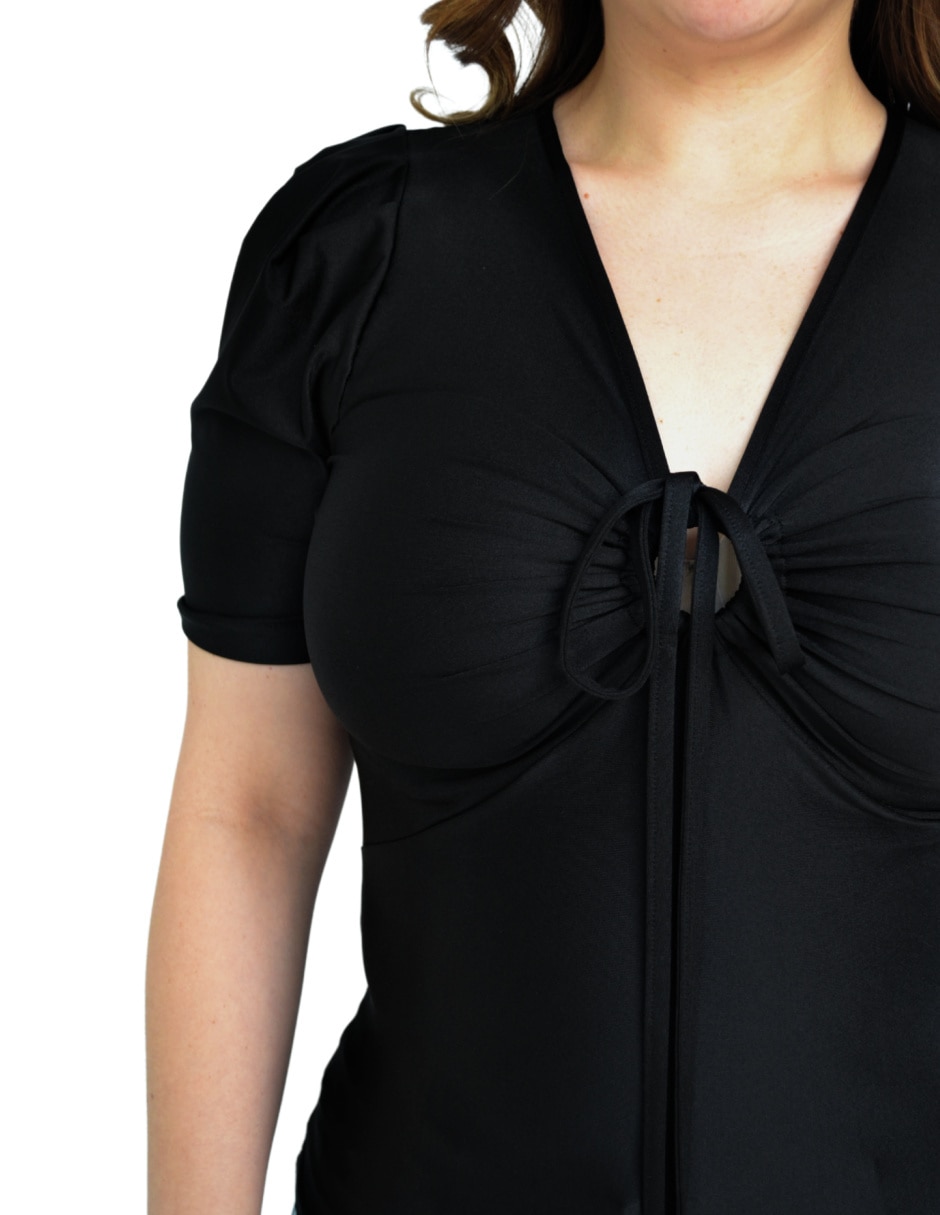 Blusa manga corta para mujer 4