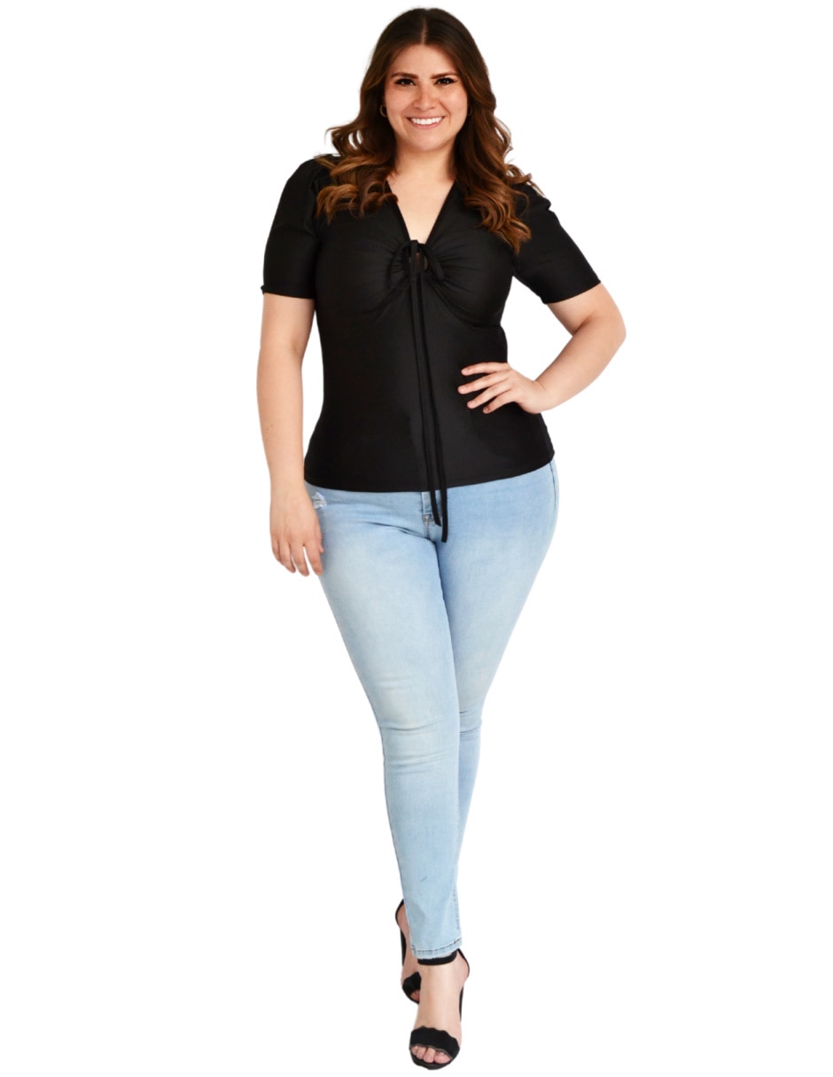Blusa manga corta para mujer 5