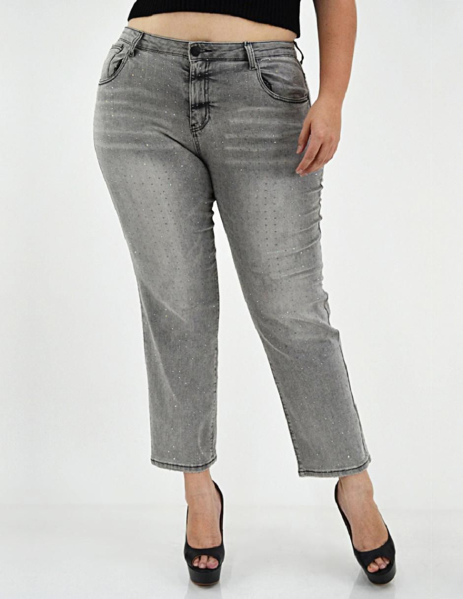 Pantalon Jeans Mom Tiro Alto Mezclilla Rigida Devendi Denim Co. Mezclilla  Premium, Stretch, Hecho en México