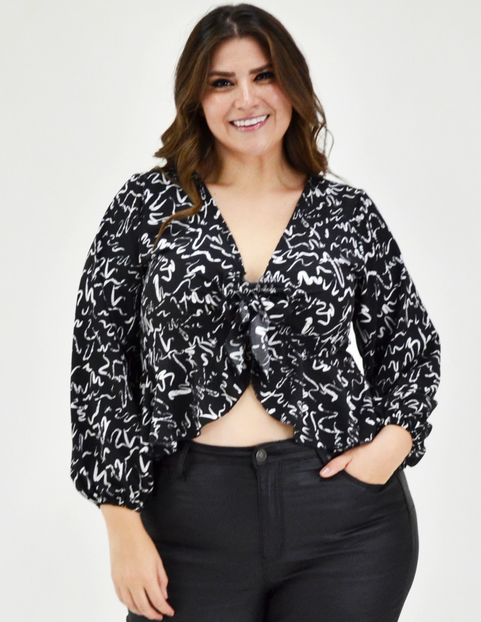 Blusa manga larga para mujer