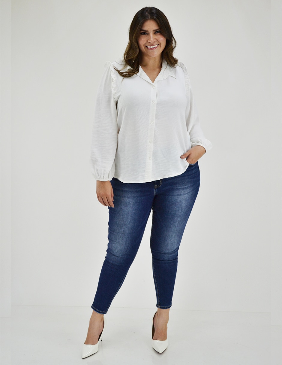 Blusa camisera manga larga para mujer 5
