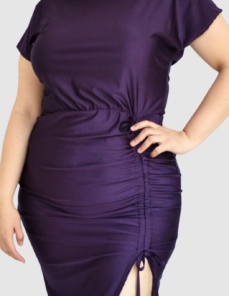 Vestido arriba de la rodilla de fiesta escote medio 4