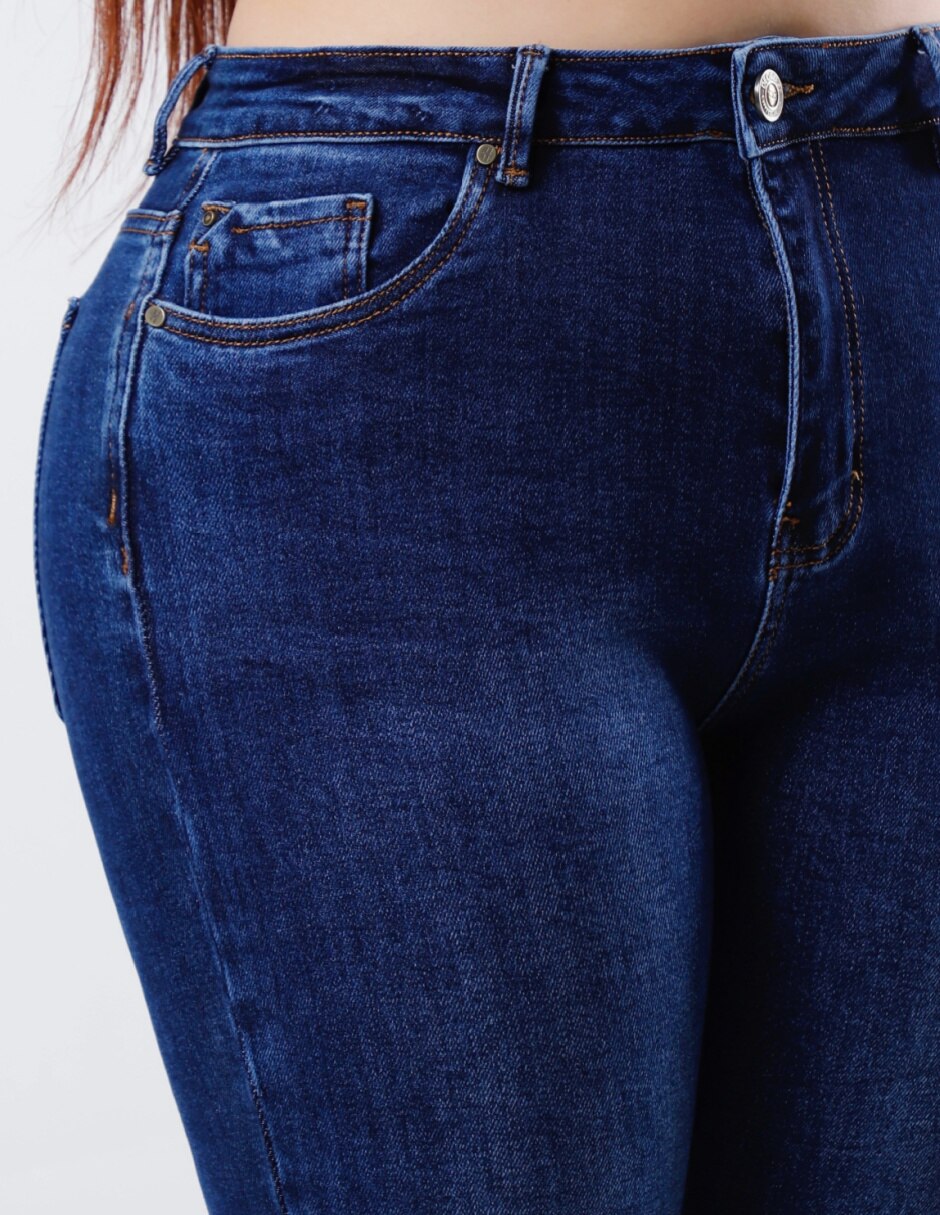 Jeans skinny Hollister deslavado corte cintura para mujer
