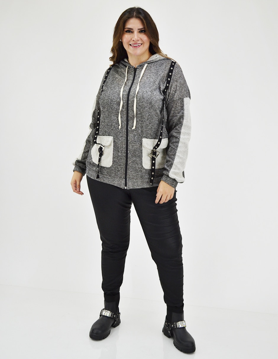Sudadera con bolsillos para mujer 5