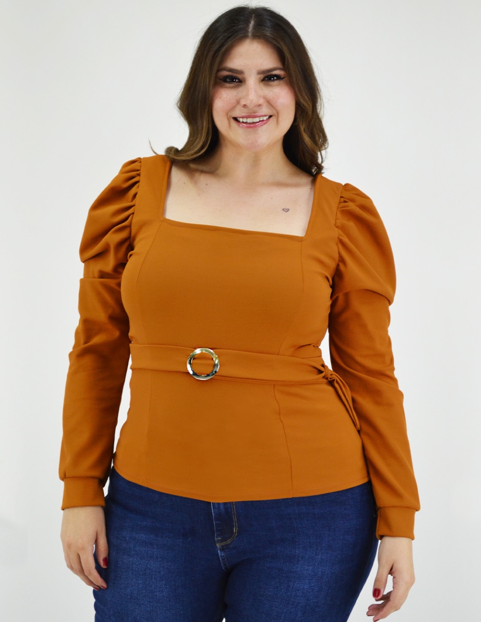 Blusa manga larga para mujer