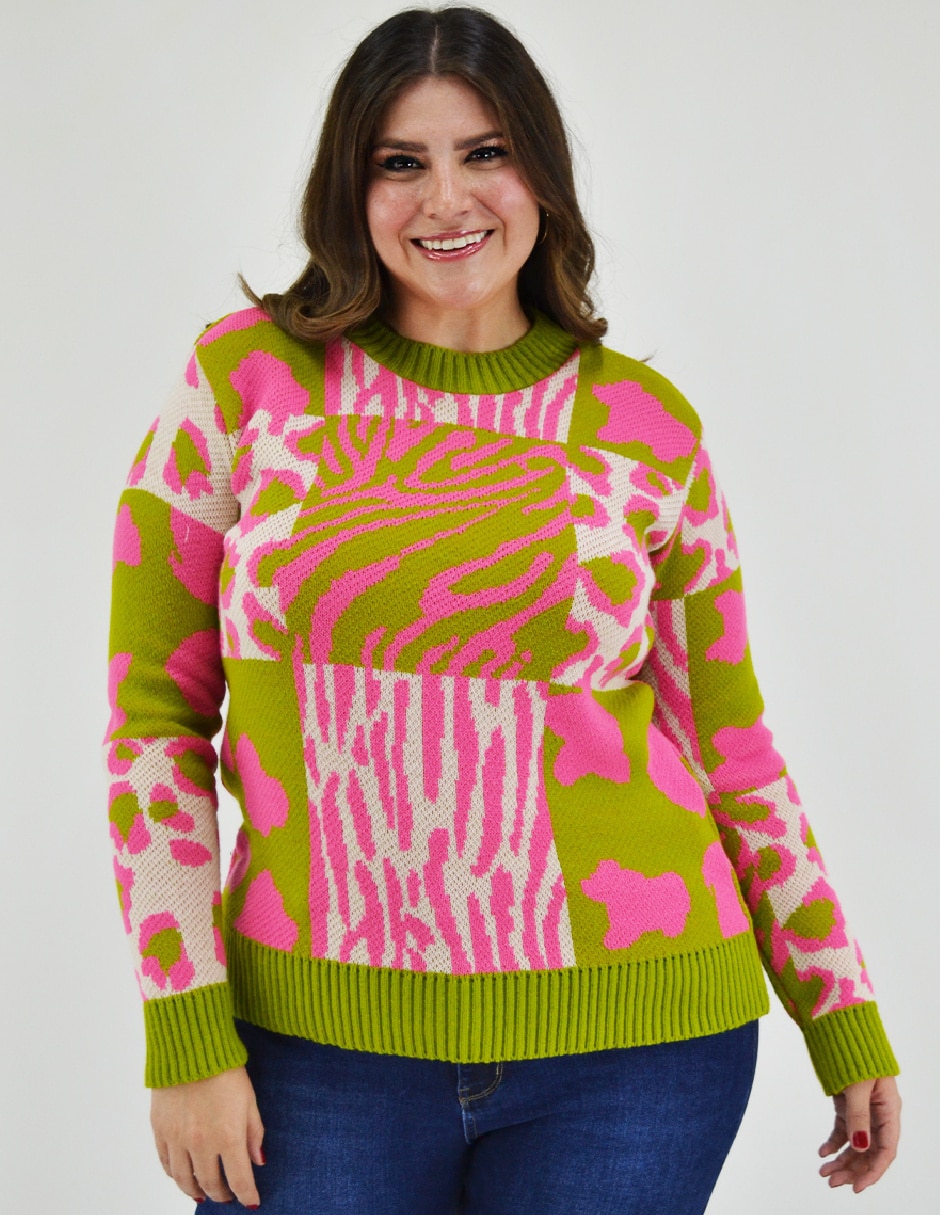 Suéter cuello redondo para mujer