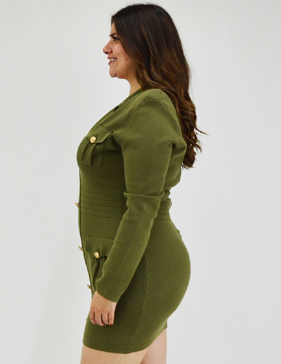 Vestido corto de fiesta escote V 3