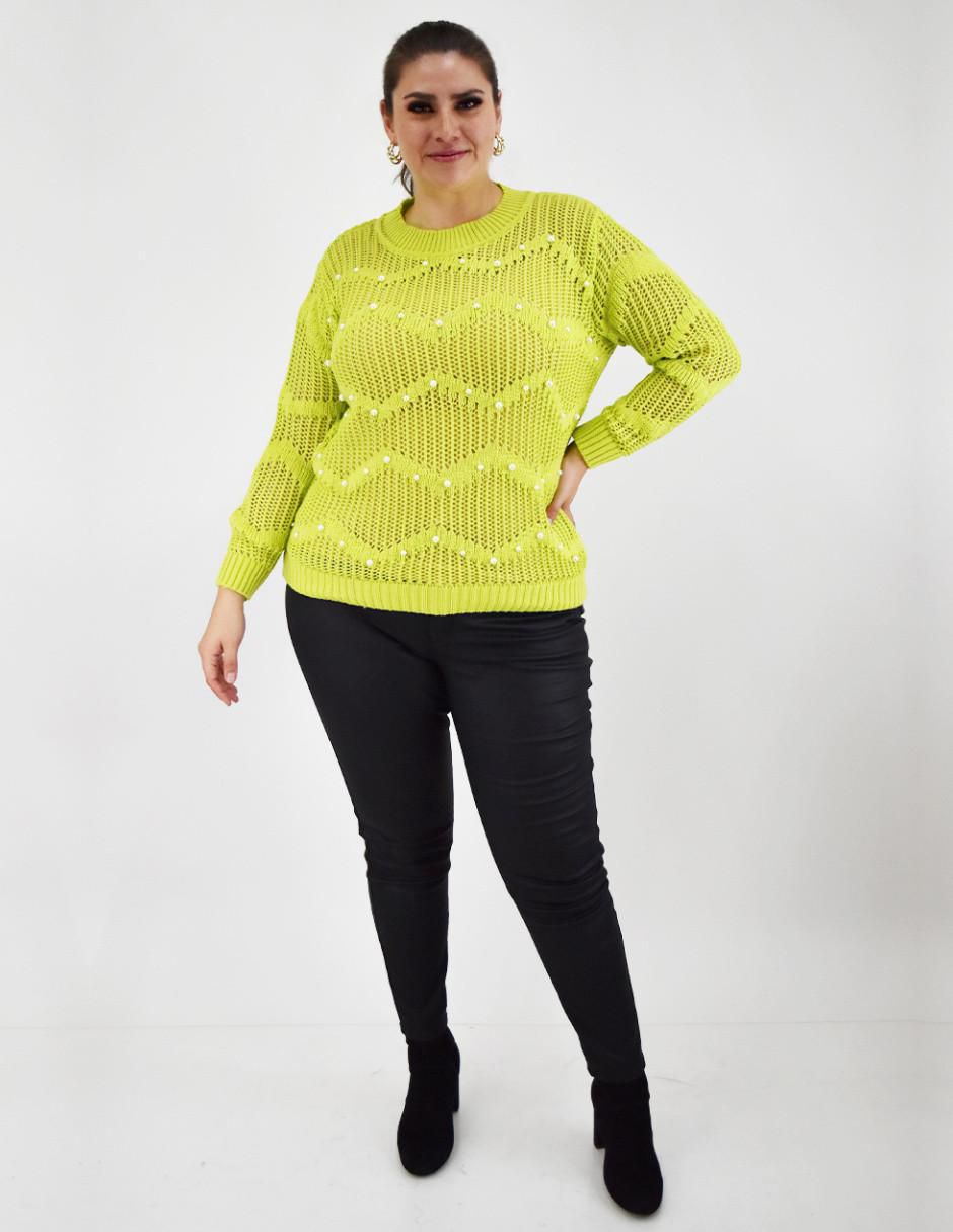 Suéter cuello redondo para mujer 6