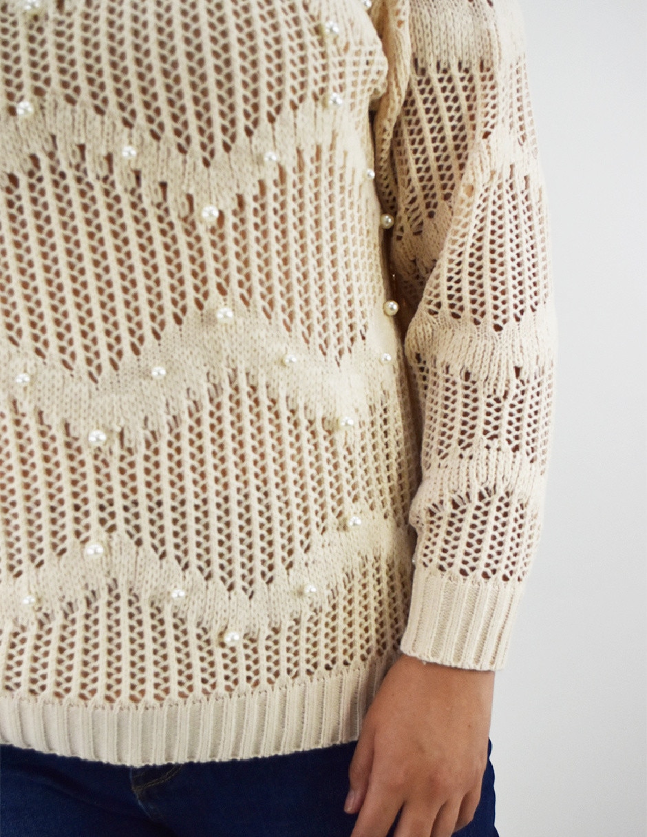 Suéter cuello redondo para mujer 2