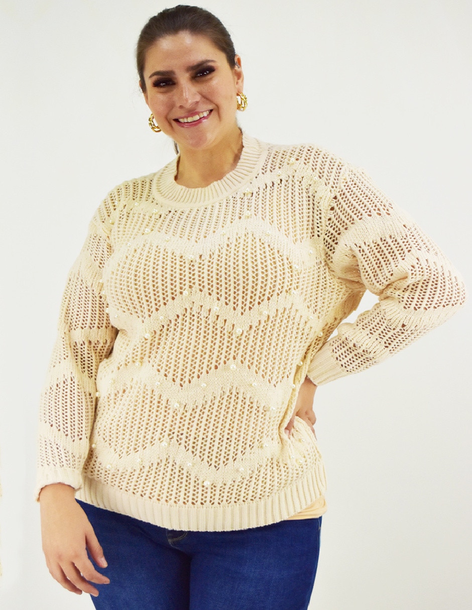 Suéter cuello redondo para mujer 3
