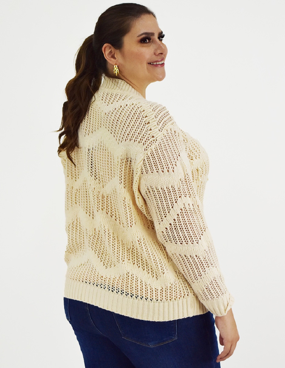 Suéter cuello redondo para mujer 6