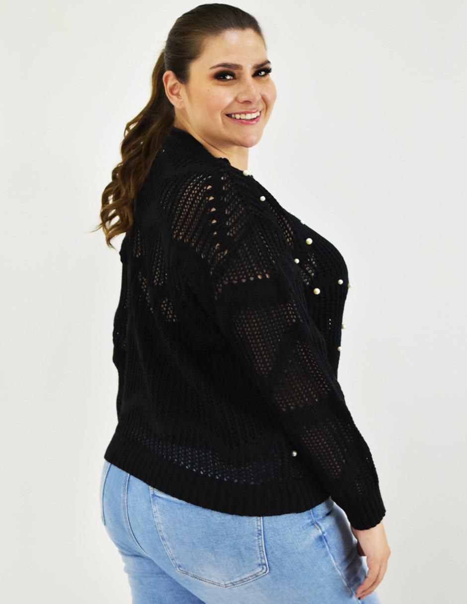 Suéter cuello redondo para mujer 2