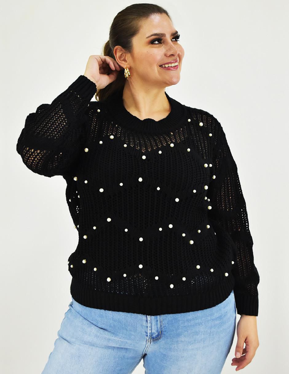 Suéter cuello redondo para mujer 4