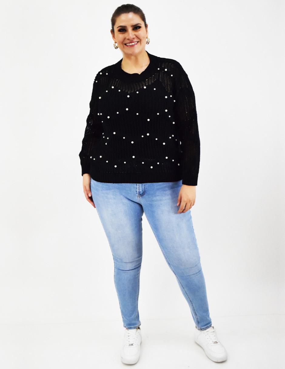 Suéter cuello redondo para mujer 5