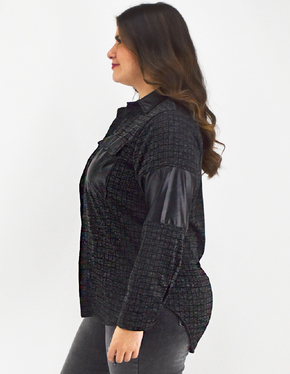 Blusa camisera manga larga para mujer 2