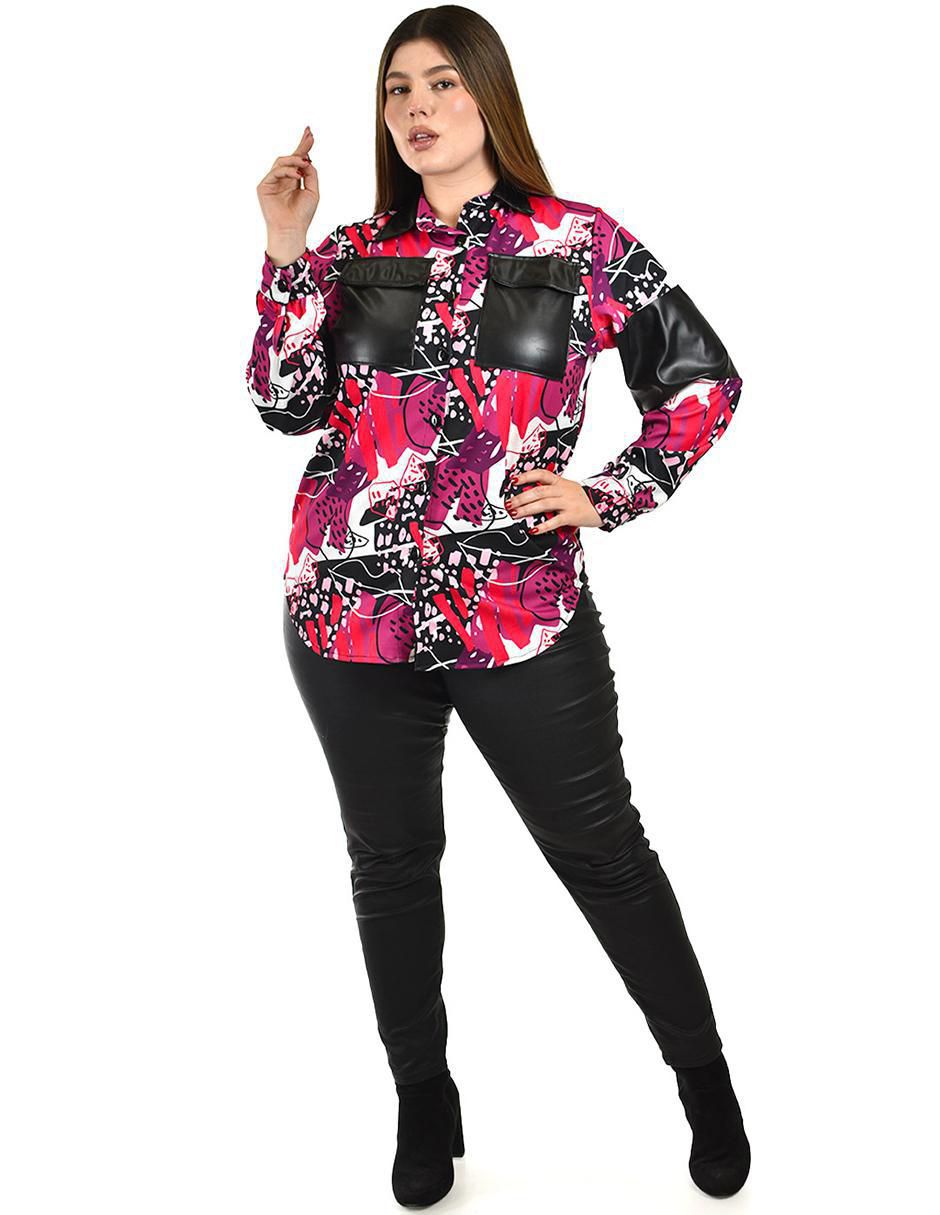 Blusa camisera manga larga para mujer 4