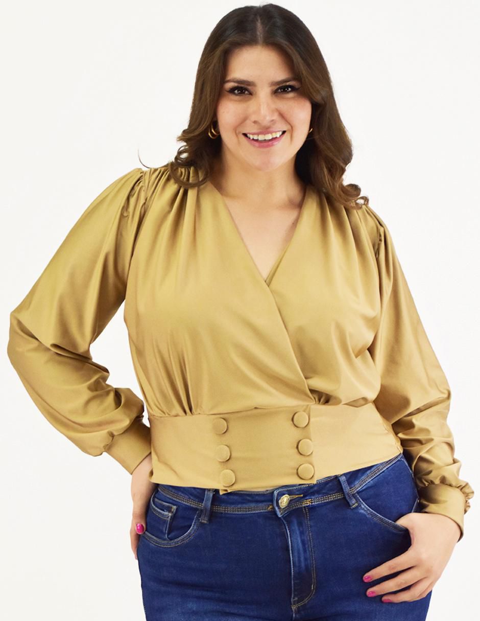 Blusa manga larga para mujer