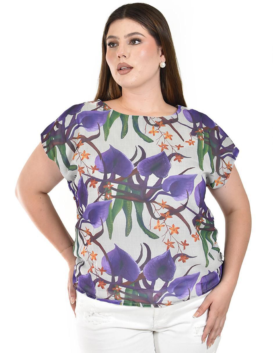 Blusa manga corta para mujer