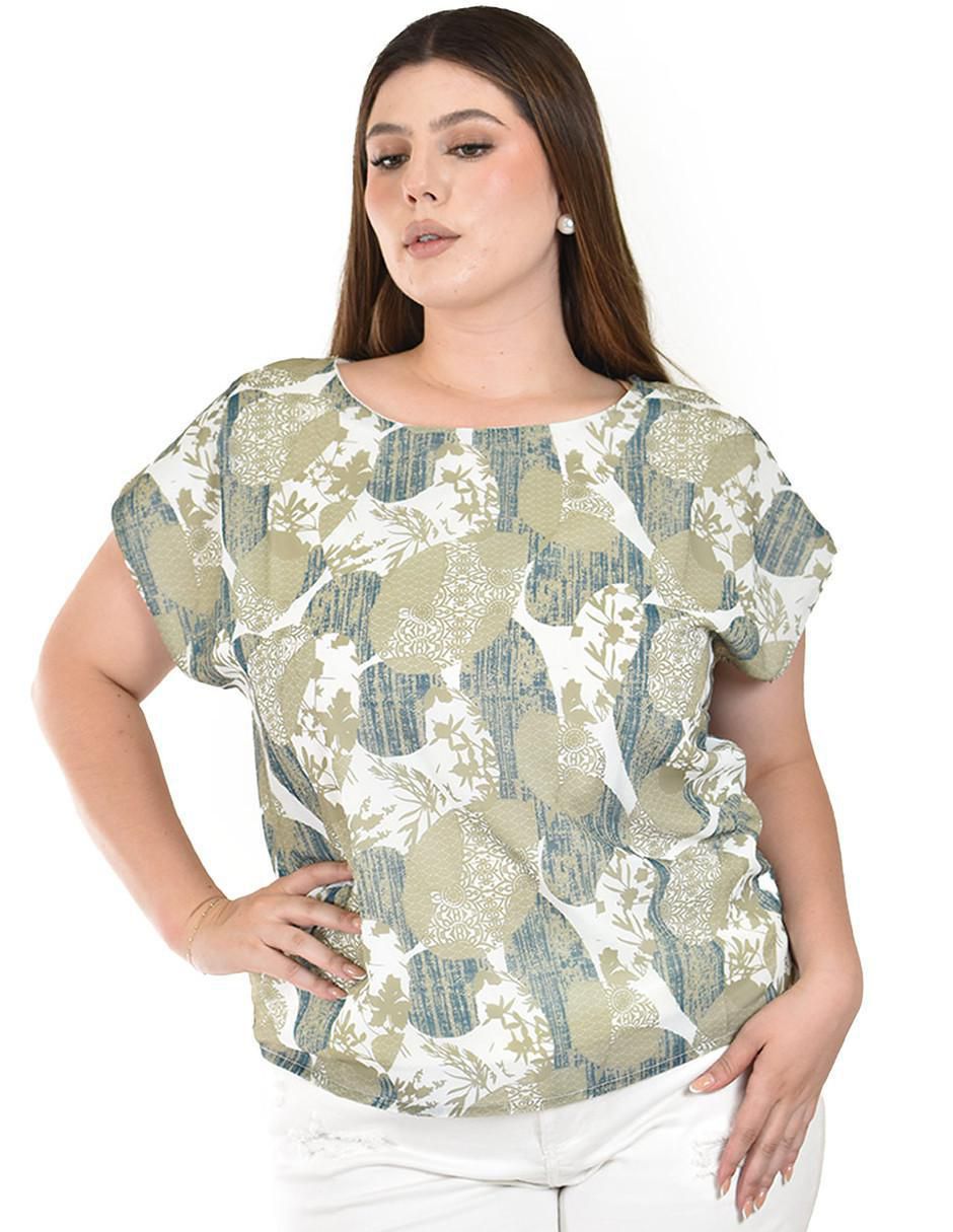 Blusa manga corta para mujer