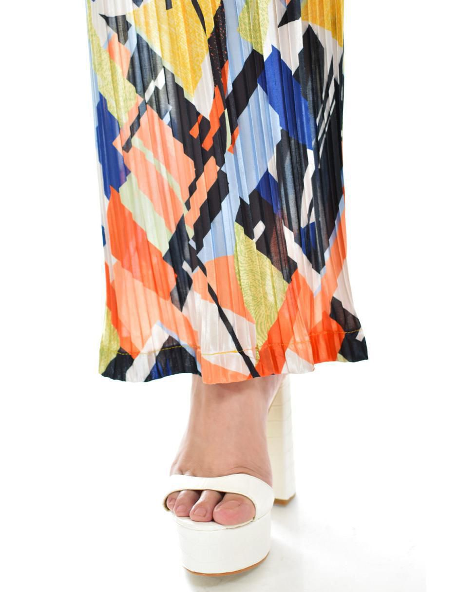 Pantalón plisado amplio para mujer 4