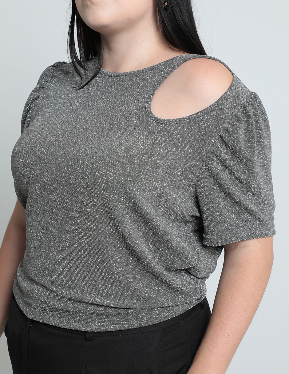 Blusa manga corta para mujer