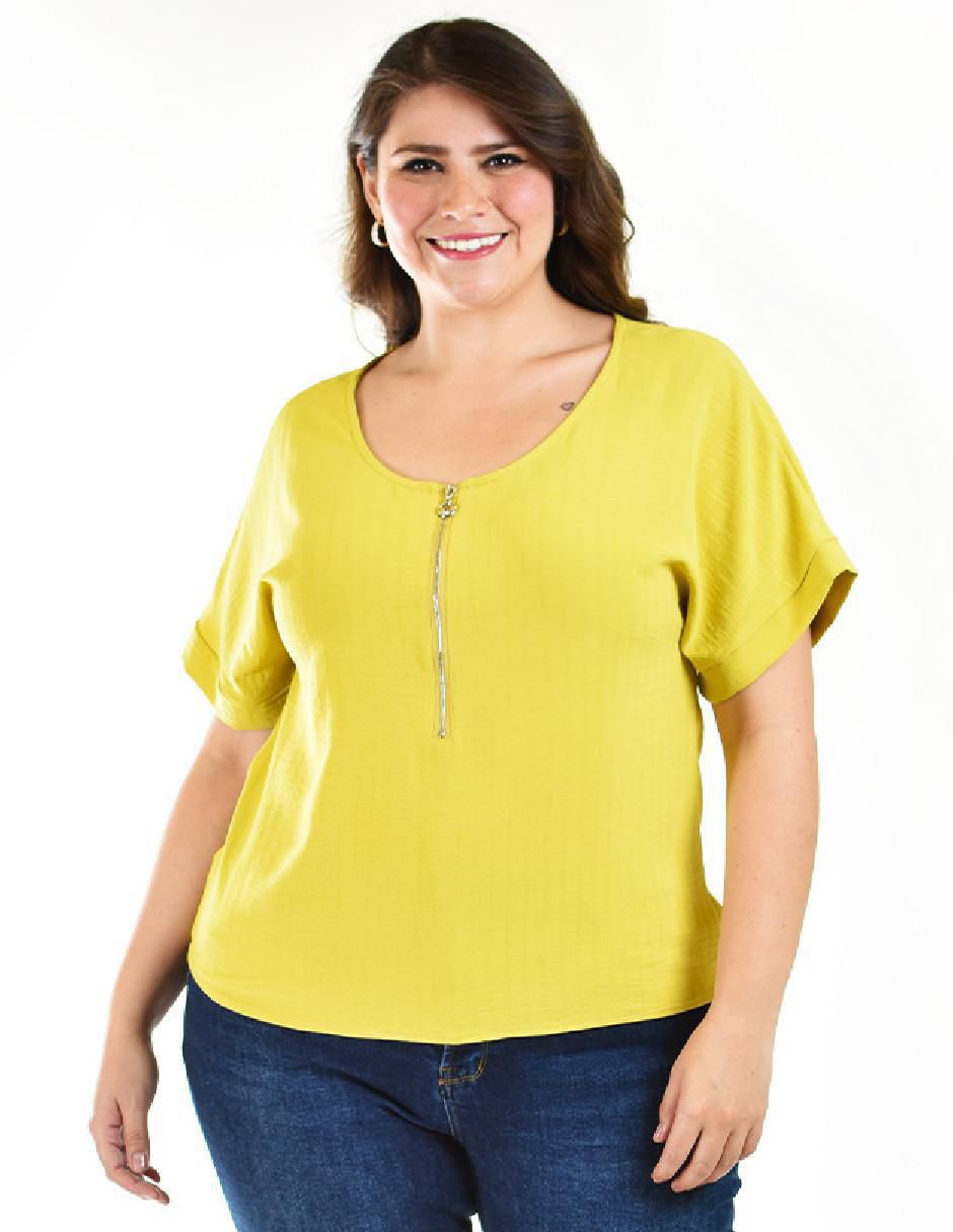 Blusa manga corta para mujer