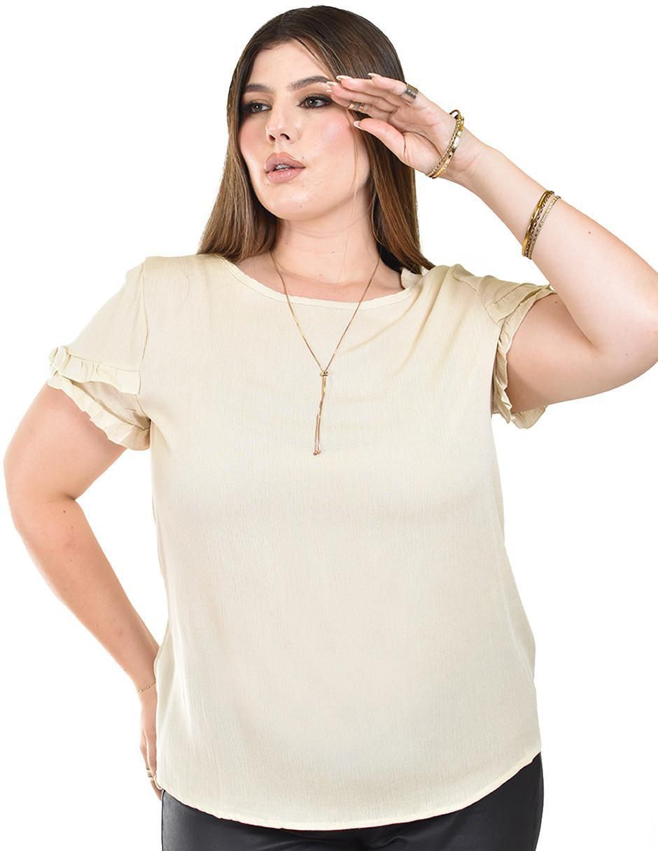 Blusa manga corta para mujer