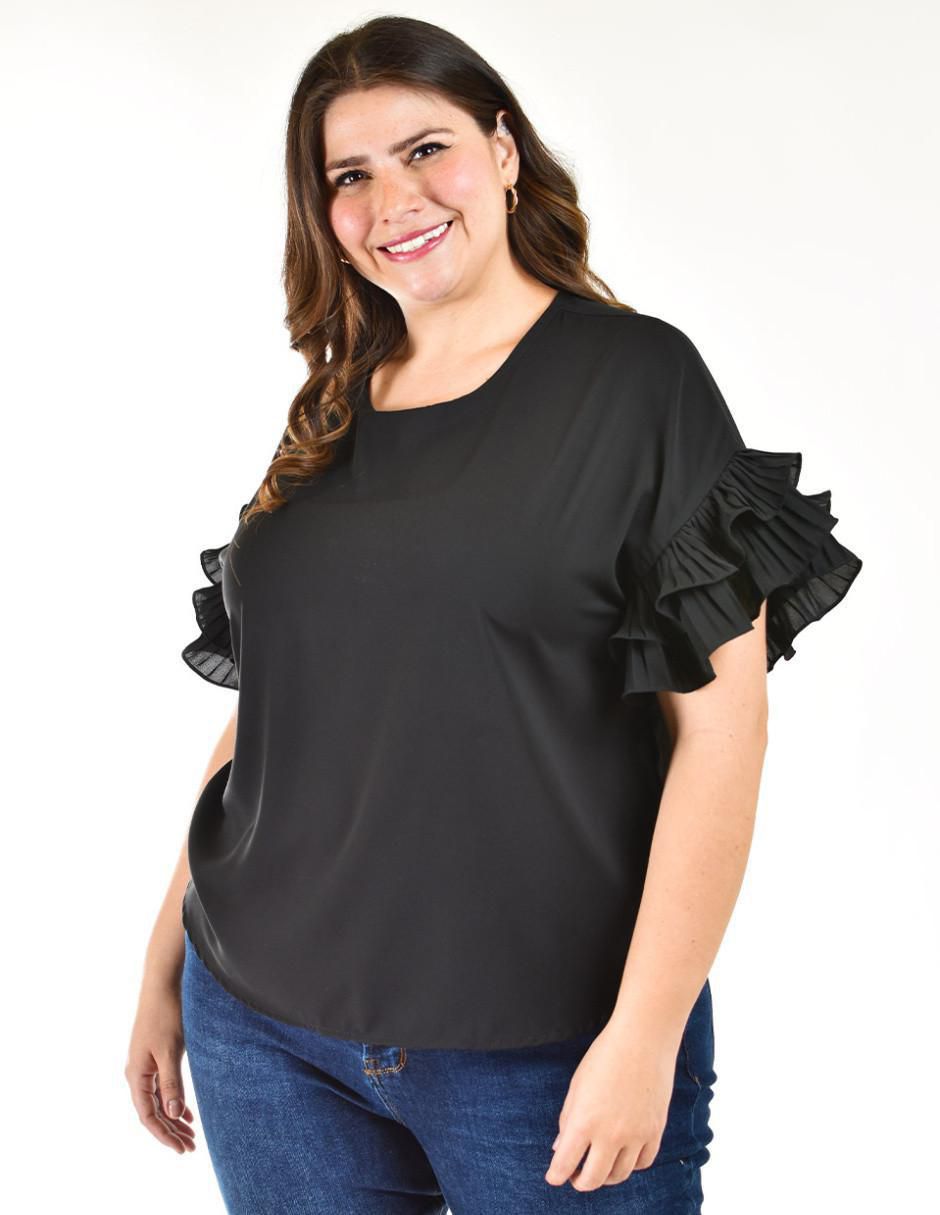 Blusa manga corta para mujer