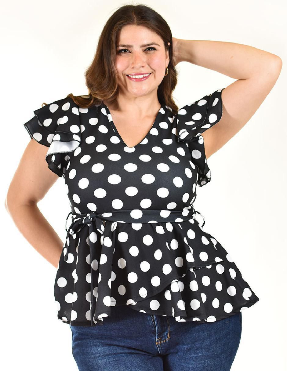 Blusa Roman Fashion manga corta para mujer