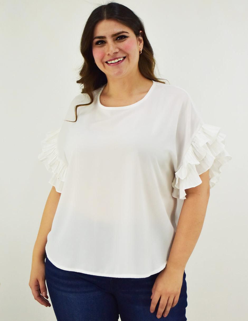 Blusa manga corta para mujer